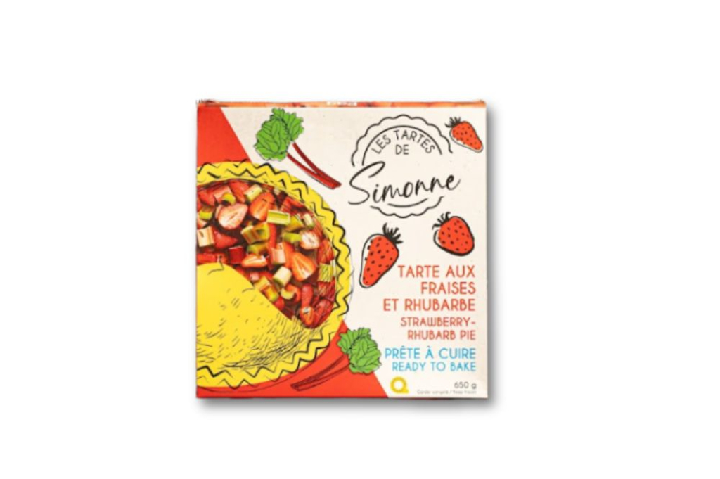 Tarte fraises et rhubarbe de Simonne